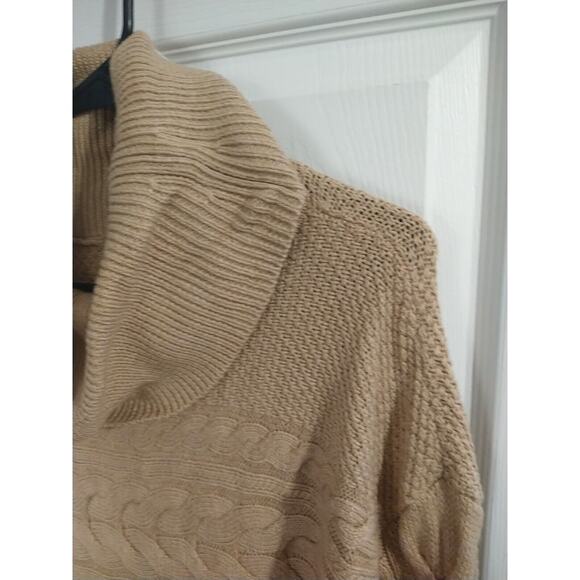 Charter Club Woman XL Sweater Brown Turtleneck Cable Knit Cabin Core - Picture 7 of 8